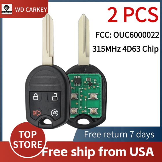 Ford 4+1 Buttons 315MHz 4D63 Chip FCC: CWTWB1U793